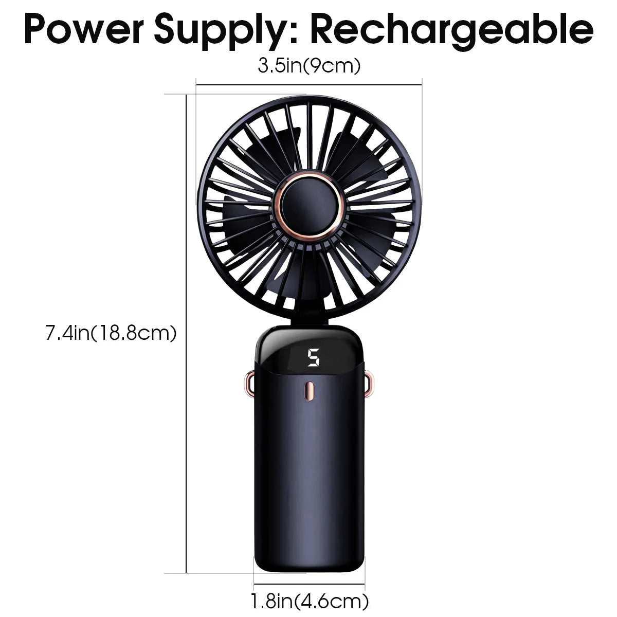 Mini Portable Handheld Fan | Usb Rechargeable Fan