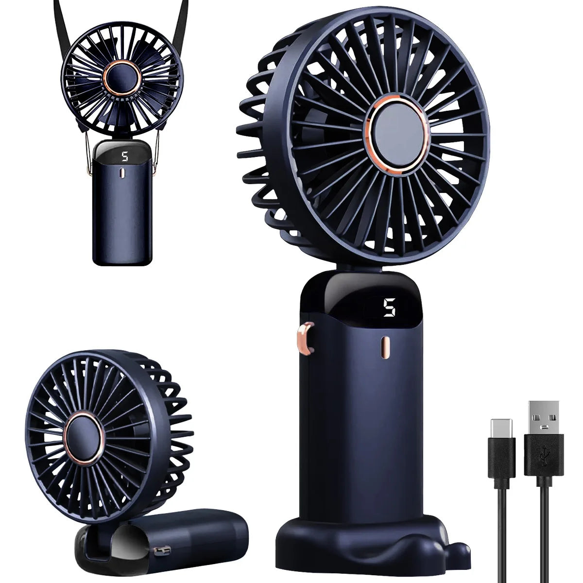 Mini Portable Handheld Fan | Usb Rechargeable Fan