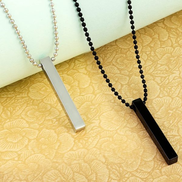 Vertical Bar Necklace Locket Chain For Boys Girls Neck Chain For Men With Locket Men`s Jeweler Pendant For Men Stylish Design